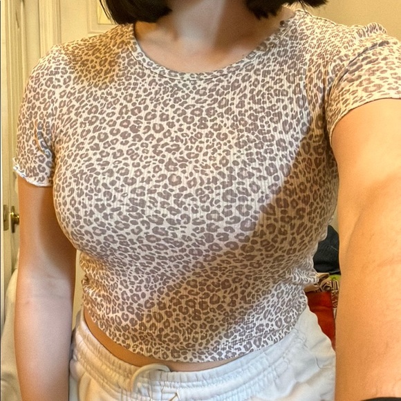 Leopard Cropped Top - Picture 3 of 4